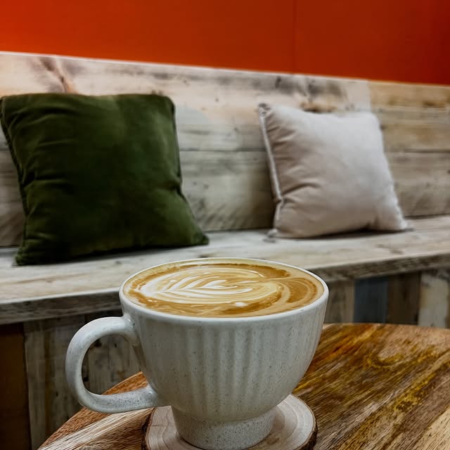 Latte art at Wedge Coffee House